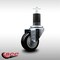 Service Caster 3'' SS Black Poly Wheel Swivel 1-5/8'' Expanding Stem Caster SCC-SSEX20S314-PPUB-BLK-158 - alternate 2